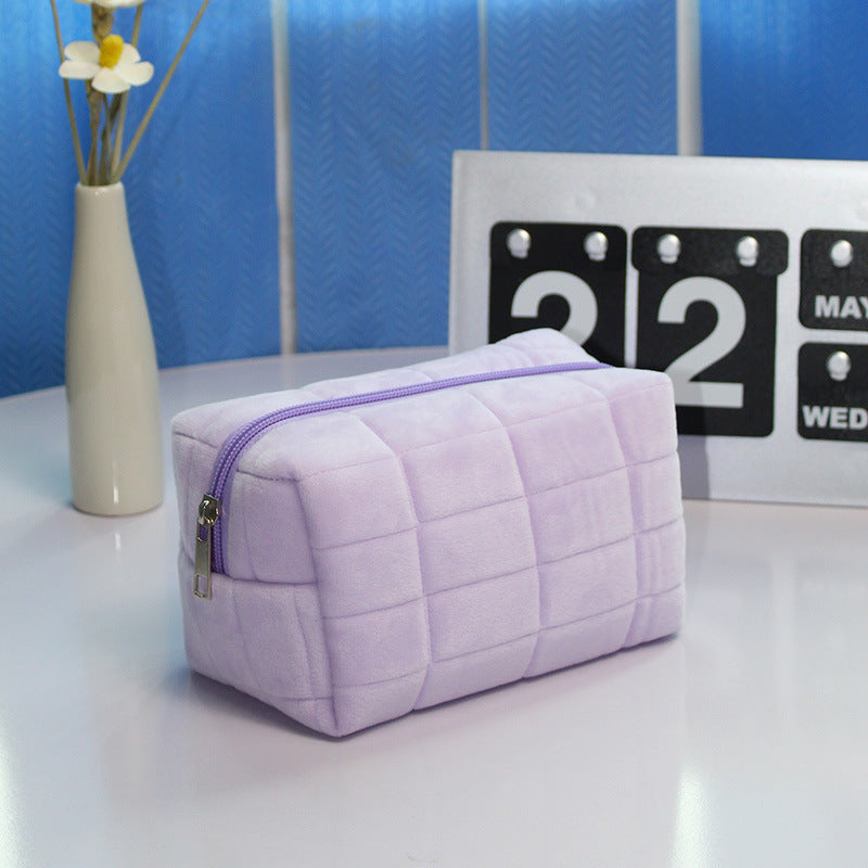 Wholesale Short Velvet Canvas Pencil Case